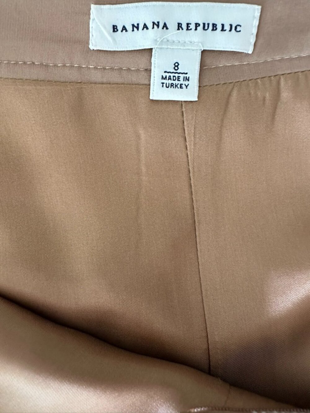 Vintage Banana Republic 90% Wool Tweed Flared A-Line Midi Skirt Camel Sz 8 - Picture 4 of 13